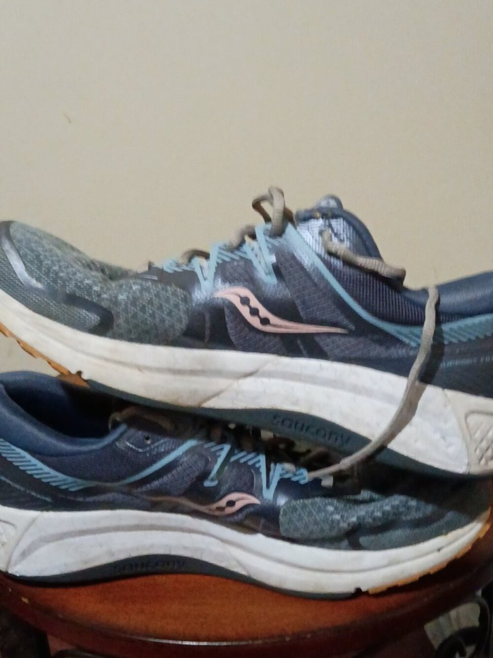 Saucony Women's Omni Iso 2 Running Shoes Size 10.5 Slate/Pink S10511-1 - Picture 13 of 16